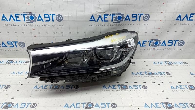 Front left headlight complete BMW 7 G11 G12 16-19 LED, sand, chips, scratches, mount made