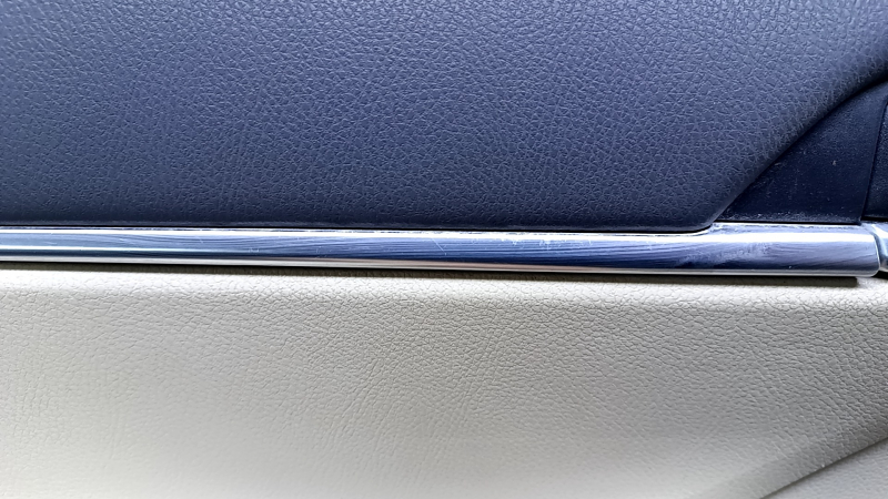 Door trim card front left Toyota Camry v70 18- beige with beige insert plastic, armrest gray rubber, molding chrome, dent, scratches, abrasions, without backlight, used