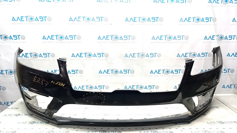 Bare front bumper Lincoln MKZ 17-20 without parking sensors without towing hook, black G1, melted, rubbed Used