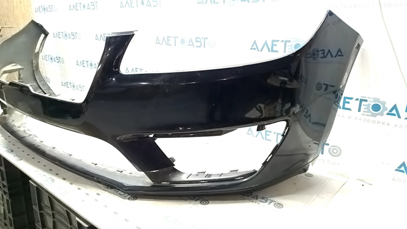 Bare front bumper Lincoln MKZ 17-20 without parking sensors without towing hook, black G1, melted, rubbed Used