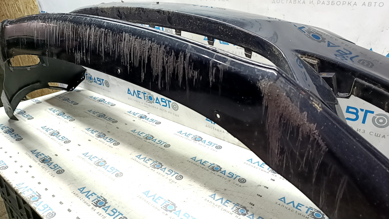 Bare front bumper Lincoln MKZ 17-20 without parking sensors without towing hook, black G1, melted, rubbed Used