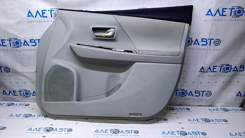 Door trim card front right Toyota Prius V 12-17 gray with gray insert cloth, armrest gray cloth, scuffs, scratches, dent, for dry cleaning Used