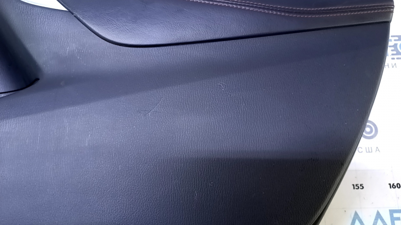 Door trim card front right Mazda 6 16-17 grand touring black with black insert leather, armrest black leather with red stitching, BOSE, chrome insert, scratches, dents, abrasions