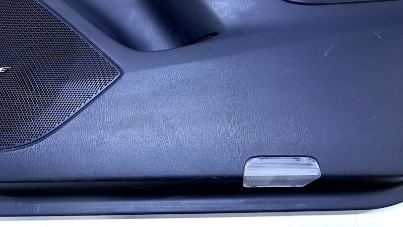Door trim card front right Mazda 6 16-17 grand touring black with black insert leather, armrest black leather with red stitching, BOSE, chrome insert, scratches, dents, abrasions