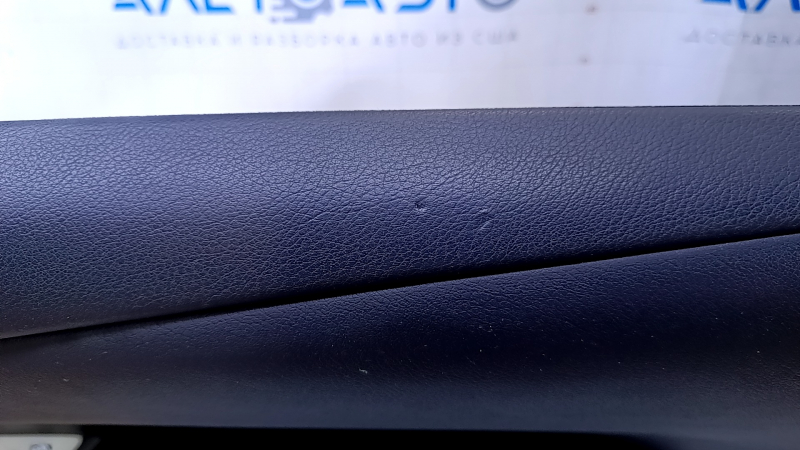Door trim card front right Lexus RX350 RX450h 10-15 black with black insert leather, armrest black leather, scuff, bumps