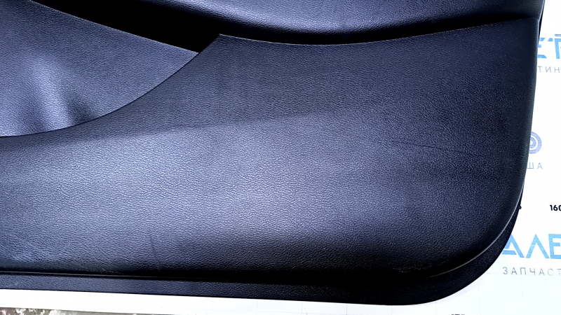 Door trim card front right Nissan Murano z52 15-17 black with brown insert leather, armrest brown leather, molding gray gloss, scratches, pokes, abrasions, dents