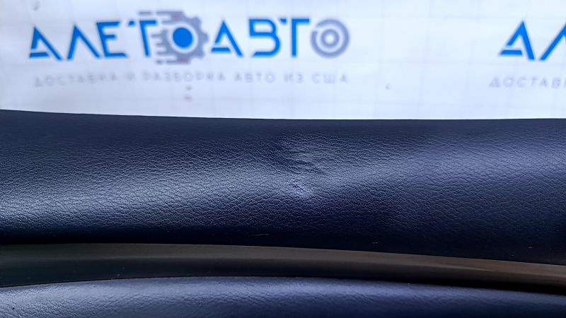 Door trim card front right Nissan Murano z52 15-17 black with black insert leather, armrest black leather, molding gray gloss, dents, scratches, abrasions