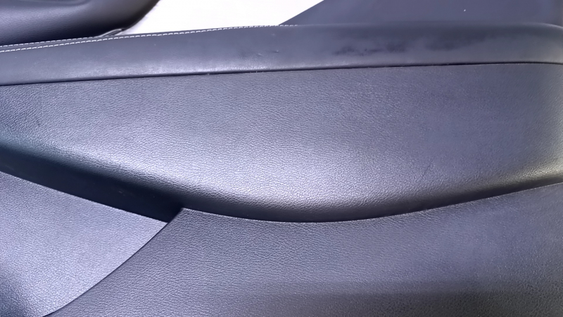 Door trim card front right Nissan Murano z52 15-17 black with black insert leather, armrest black leather, molding gray gloss, dents, scratches, abrasions, pokes