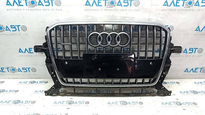 Radiator grill Audi Q5 8R 13-17 rest, gloss, chrome, chrome inserts, for parking sensors sand