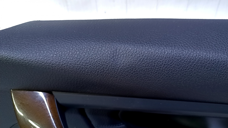 Door trim card front right BMW 3 F30 12-18 black with black insert leather, armrest black leather, wood trim, with backlight, dents, scuffs, abrasions, scratches
