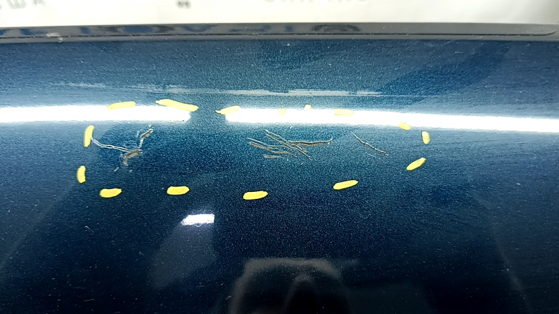 Rear bumper bare Toyota Camry v70 18- LE\XLE, blue, broken mount, scratches, dents