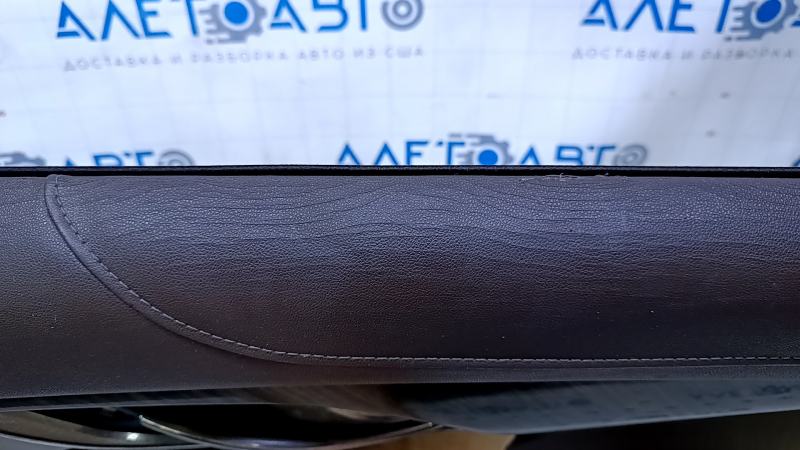 Door trim card front right Cadillac ATS 13- brown with gray insert leather, armrest brown leather, molding light wood gloss, BOSE, scuffs, cracked leather, dents, bumps, abrasions,