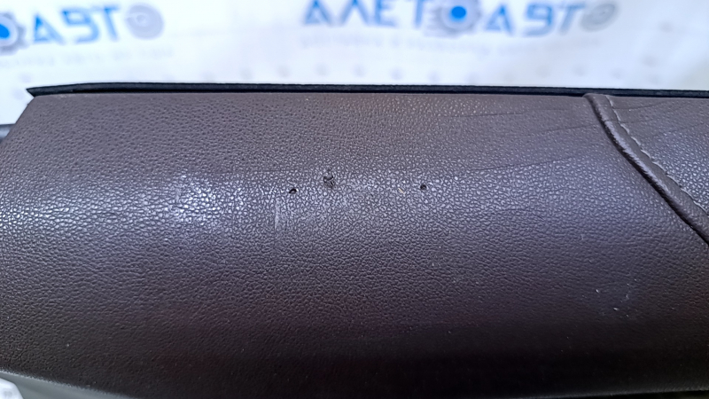 Door trim card front right Cadillac ATS 13- brown with gray insert leather, armrest brown leather, molding light wood gloss, BOSE, scuffs, cracked leather, dents, bumps, abrasions,