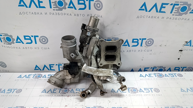 Turbine assembly with manifold and cooling pipes VW Passat b8 16-19 USA 1.8T, 2.0T 44k