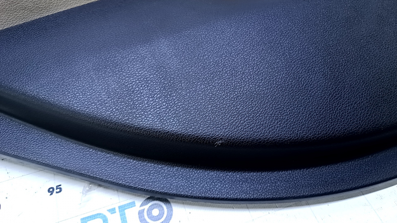 Door trim card rear left Hyundai Sonata 15-17 black with beige insert leather, armrest beige leather, gray molding structure, scratches, abrasions, dents, for dry cleaning