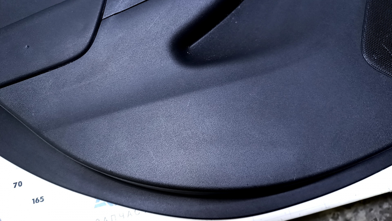 Door trim card rear left Chevrolet Volt 16- black, armrest rubber black, scratches, abrasions, bump
