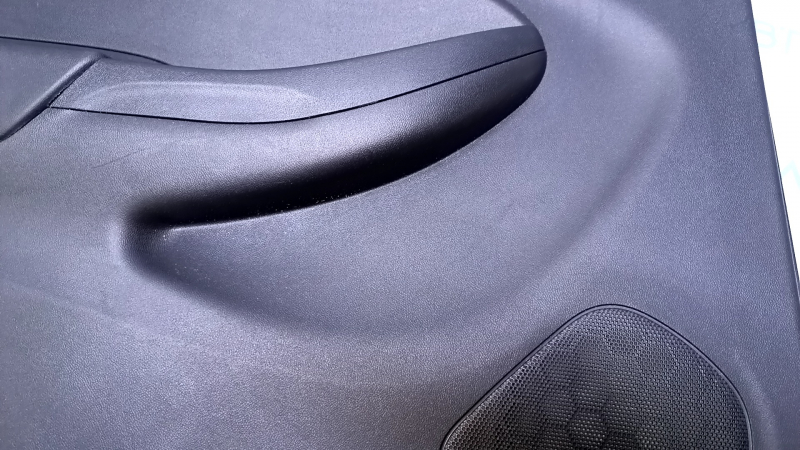 Door trim card rear left Chevrolet Volt 16- black, armrest rubber black, scratches, abrasions, bump