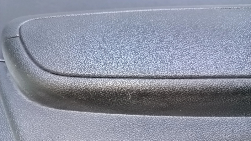 Door trim card rear left Kia Optima 16- black with black insert leather, armrest black leather, scratches, dent, abrasions