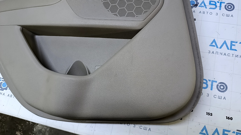 Door trim card rear left Kia Optima 11-15 beige with beige insert cloth, armrest beige leather, handle black matte, dents, abrasions, scratches, for dry cleaning