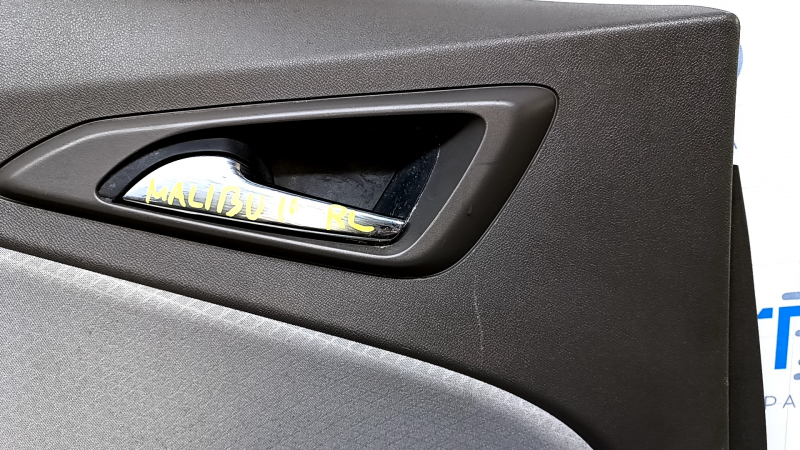 Door trim card rear left Chevrolet Malibu 16- gray with gray insert cloth, armrest gray cloth, scuffs, scratches, for dry cleaning