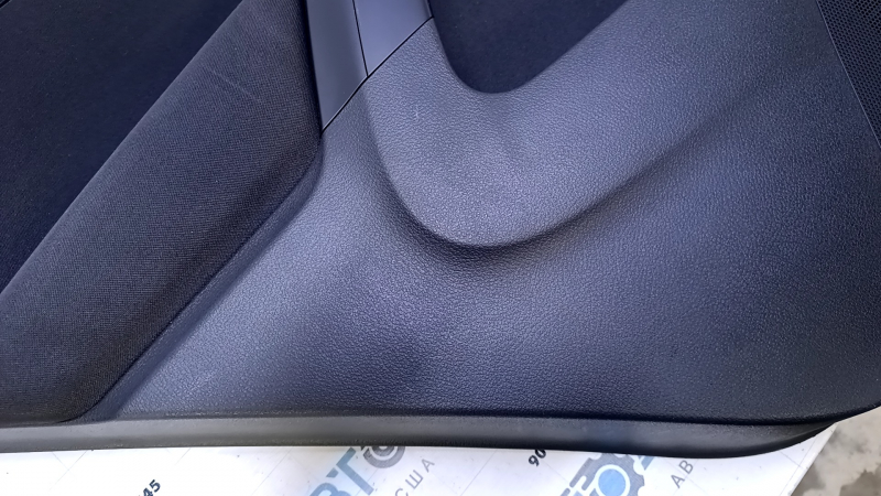 Door trim card rear left VW Tiguan 09-17 black, with black insert cloth, armrest black cloth, scratches, abrasions