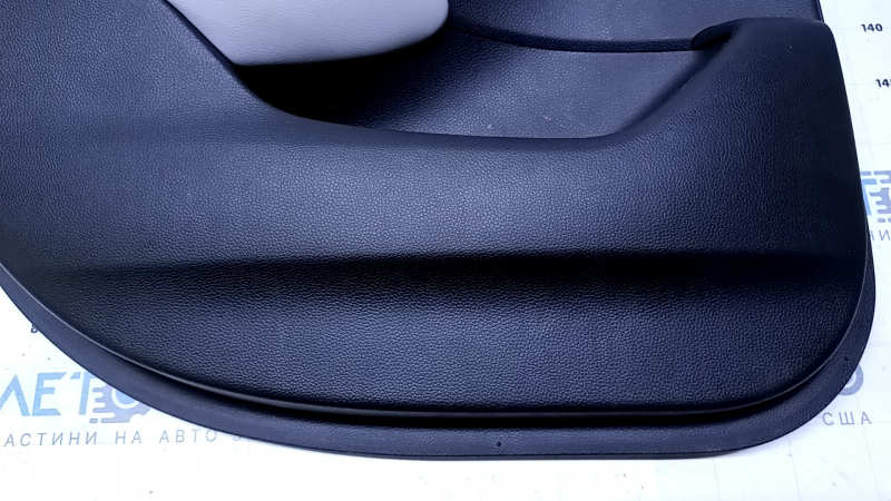 Door trim card rear left Honda Accord 18-22 black with gray insert leather. armrest gray leather, molding black structure, scratches, abrasions, crack in the body