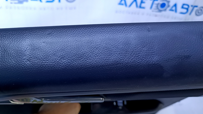 Door trim card rear left Ford Fusion mk5 13-16 titanium black, with black leather insert, armrest black leather, molding gray gloss, dents, scratches, abrasions, scuffs, bumps