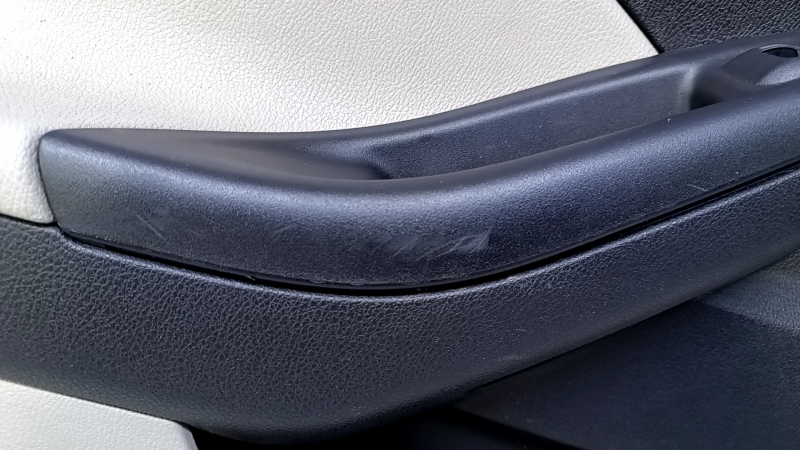 Door trim card rear left Ford Focus mk3 11-18 beige, with black insert plastic, armrest beige plastic, scratches, abrasions