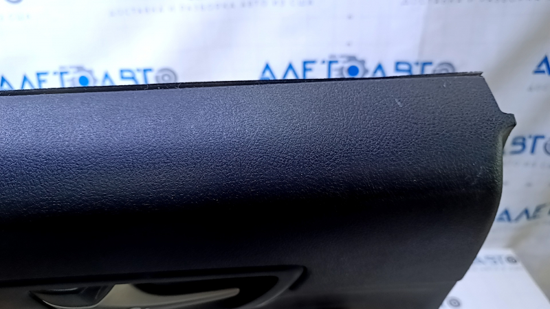 Door trim card rear left Toyota Camry v50 12-14 usa beige with black insert plastic, armrest rubber, scratches, abrasions