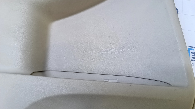 Door trim card rear left Toyota Camry v50 12-14 usa beige with black insert plastic, armrest rubber, scratches, abrasions