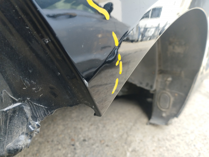 Quarter wing rear right Ford C-max MK2 13-18 black, on the body, bumps, dented