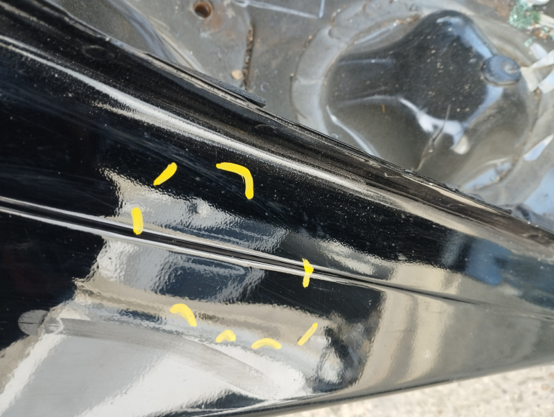 Quarter wing rear right Ford C-max MK2 13-18 black, on the body, bumps, dented