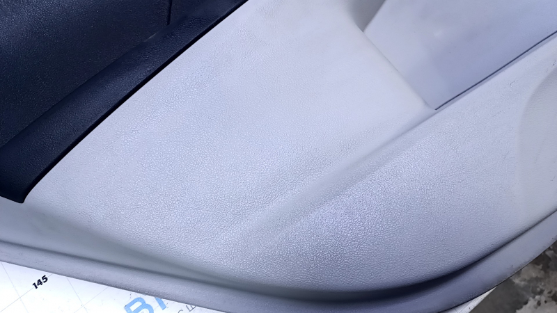 Door trim card rear left Toyota Camry v50 12-14 usa gray with black insert plastic, gray armrest rubber, scuffs, scratches, crack in fastening, plastic turned white