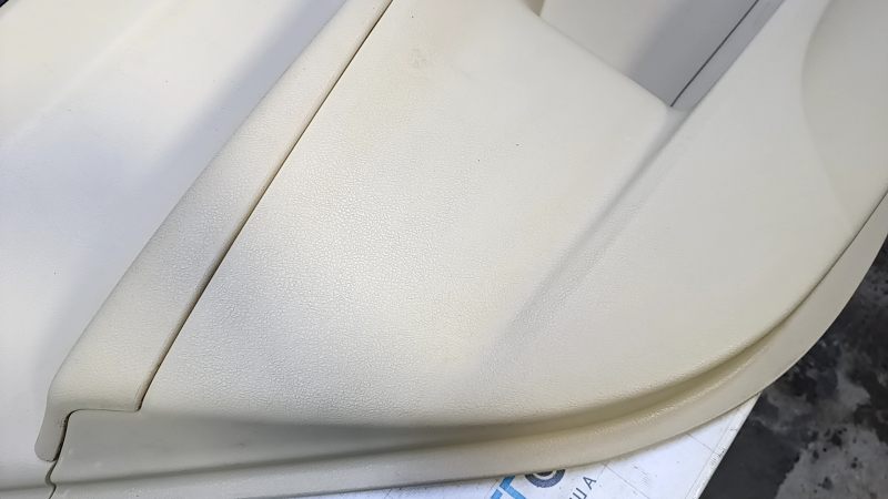 Door trim card rear left Toyota Camry v55 15-17 usa beige with beige insert plastic, armrest beige rubber, scratches, abrasions