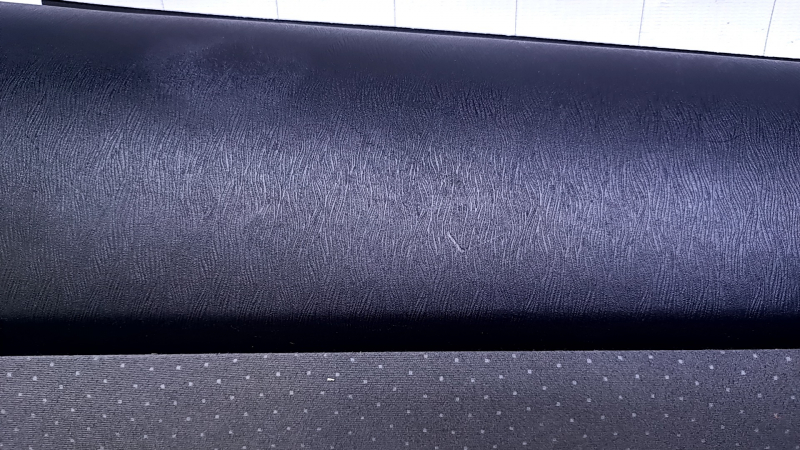 Door trim card rear left Toyota Prius V 12-17 dark gray with dark gray insert cloth, armrest dark gray cloth, scuffs, scratches, dents, pokes, nicks