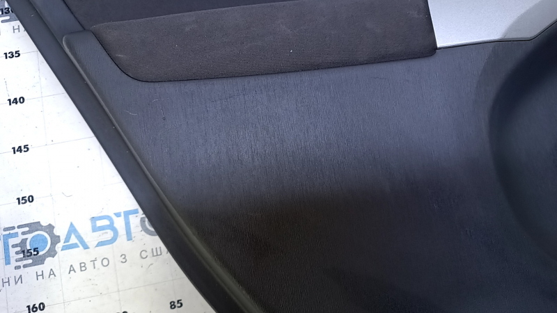 Door trim card rear left Toyota Prius 30 10-15 dark gray with dark gray insert cloth, armrest dark gray cloth, molding gray structure, scratches, abrasions