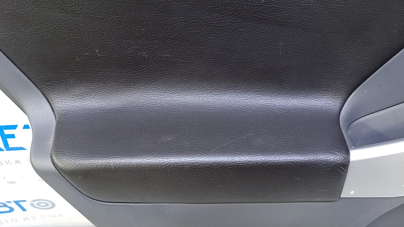 Door trim card rear left Toyota Prius 30 10-15 dark gray with dark gray insert leather, armrest dark gray leather, molding gray structure, scratches, abrasions