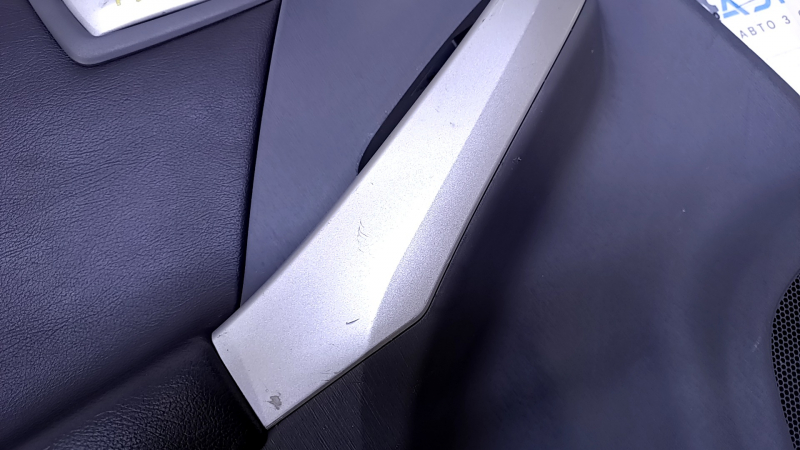 Door trim card rear left Toyota Prius 30 10-15 dark gray with dark gray insert leather, armrest dark gray leather, molding gray structure, scratches, abrasions