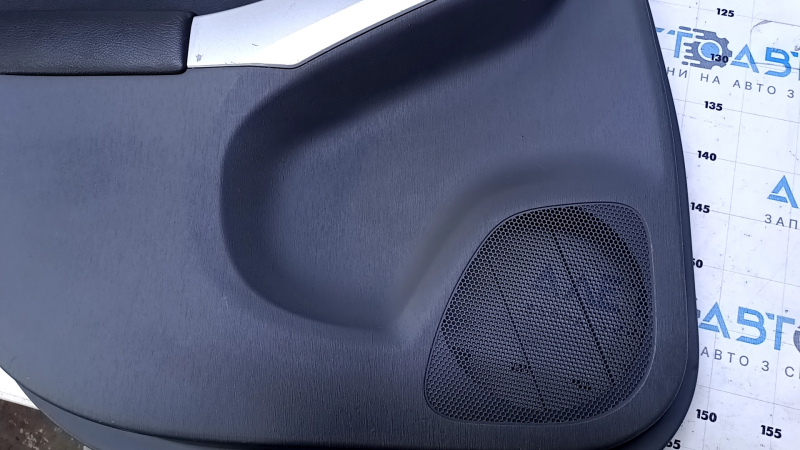 Door trim card rear left Toyota Prius 30 10-15 dark gray with dark gray insert leather, armrest dark gray leather, molding gray structure, scratches, abrasions