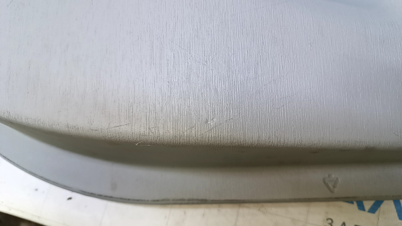 Door trim card rear left Toyota Prius 30 10-15 gray with dark insert leather, armrest dark gray leather, molding gray structure, under the tweeter, scratches, abrasions, bump