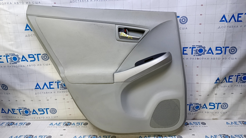 Door trim card rear left Toyota Prius 30 10-15 gray with gray insert cloth, armrest gray cloth, molding gray structure, scuffs, scratches, for dry cleaning