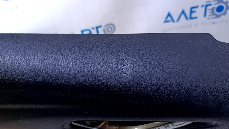 Door trim card rear left Mazda 6 13-15 Touring black with black insert leather, armrest black leather, molding gray gloss, scratches, abrasions, dent