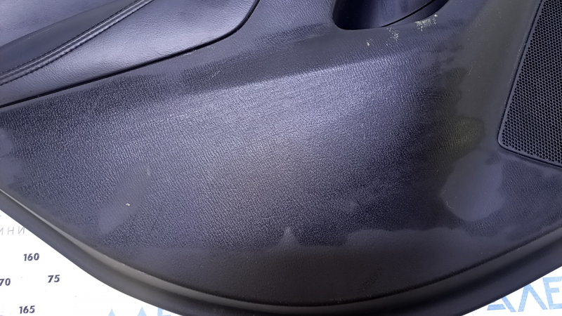 Door trim card rear left Mazda 6 13-15 Touring black with black insert leather, armrest black leather, molding gray gloss, scratches, abrasions, dent