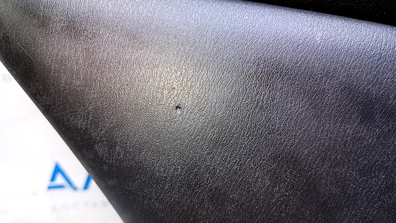 Door trim card rear left Nissan Pathfinder 13-20 black with black insert cloth, armrest black cloth, handles gray structure, scratches, abrasions, bump
