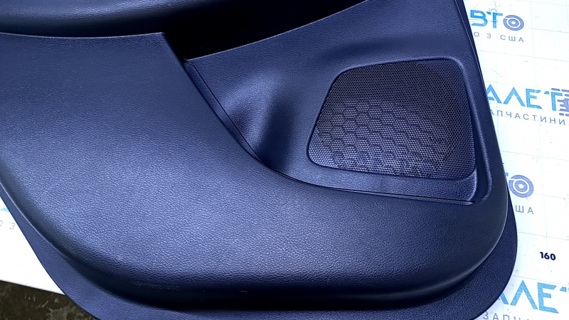 Door trim card rear left Nissan Murano z52 15-18 black with black insert leather, armrest black leather, molding gray gloss, dents, abrasions, scratches, bump