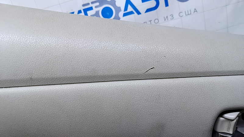Door trim card rear left Nissan Leaf 13-17 gray with gray insert plastic, armrest gray cloth, scratches, abrasions, whitened plastic, for dry cleaning