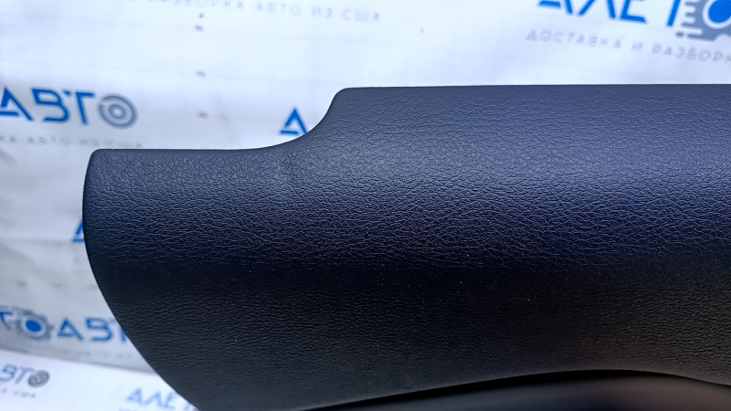 Door trim card rear left Jeep Cherokee KL 14-18 black with black insert leather, armrest black leather, molding dark wood, scratches, abrasions, dents