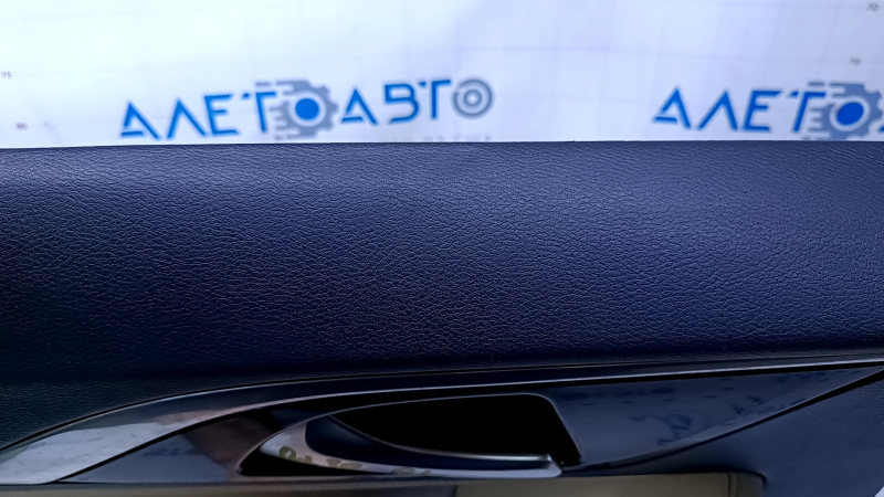 Door trim card rear left Infiniti QX30 17- black with beige insert leather, armrest beige leather, molding black-gray gloss, dents, scratches, abrasions