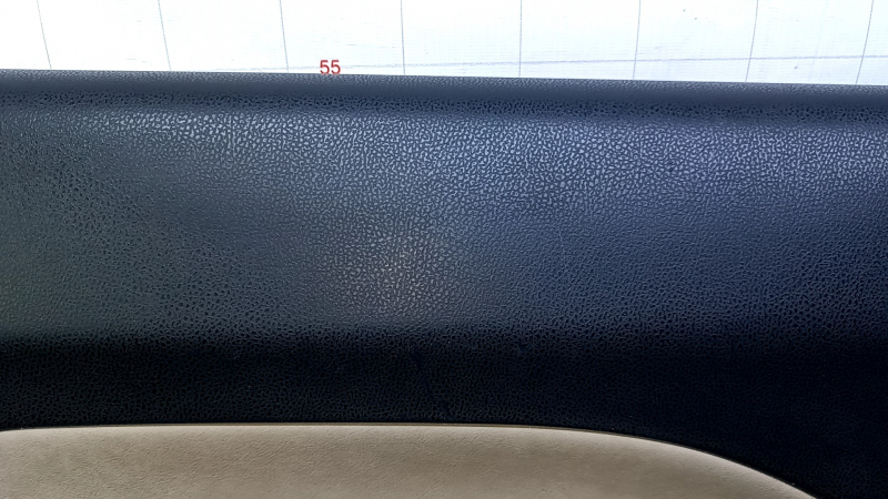 Door trim card rear left Fiat 500L 14- black with beige insert leather, armrest beige leather, scratches, abrasions