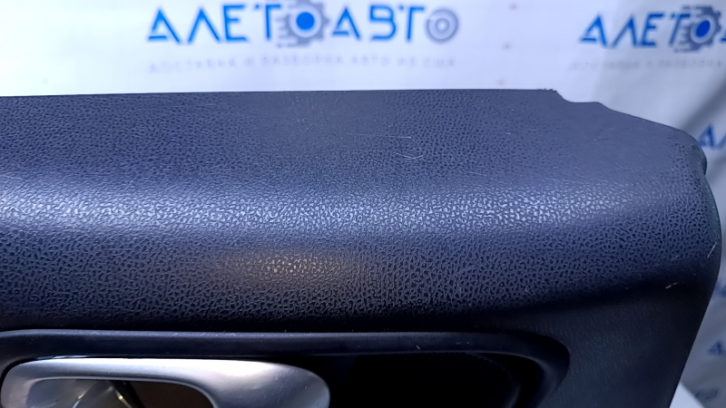 Door trim card rear left Fiat 500L 14- black with beige insert leather, armrest beige leather, scratches, abrasions